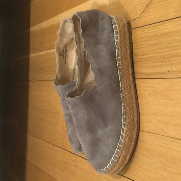 Gray Suede Espadrilles